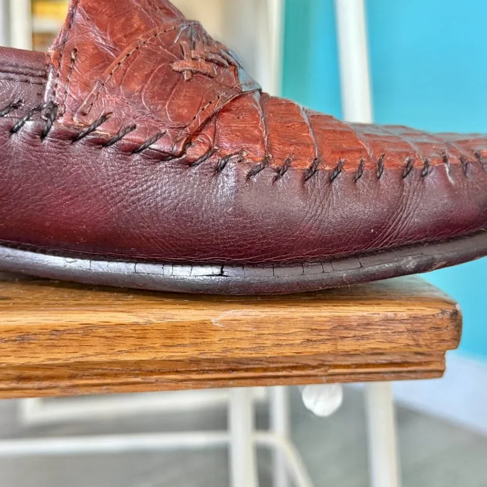 Florsheim Imperial Genuine Caiman Alligator Leather Loafer (size 10)